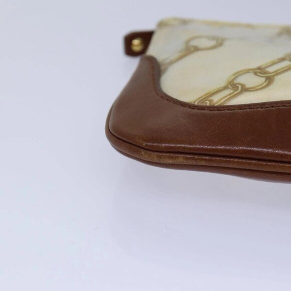 LOUIS VUITTON Monogram Charm Pochette Plat Coin Purse Brown - Picture 14 of 16